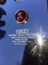 Load image into Gallery viewer, COLE 1800 THERMAL RELAY BREAKER TEST SET USED
