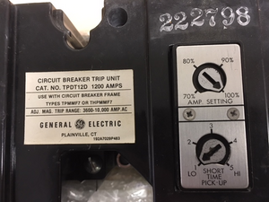 TPDT12D General Electric 1200 AMP TRIP UNIT TPMMF7 NEW