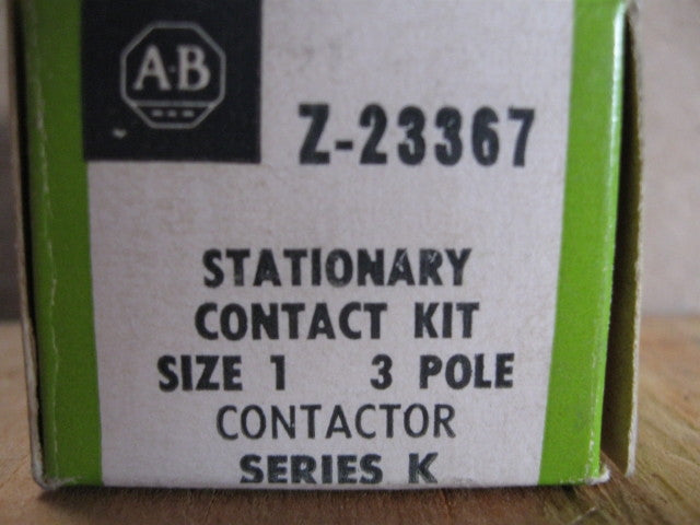 ALLEN BRADLEY Z-23367 SIZE 1 3 POLE CONTACT KIT SERIES K  NEW