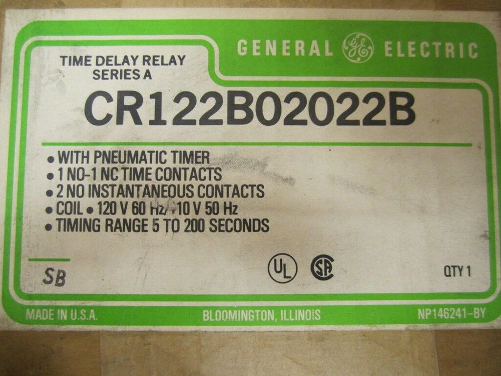 CR120B02022B GE RELAY & PNEUMATIC TIMER NEW