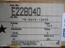 Load image into Gallery viewer, E22B040 ITE 2P 40 AMP BREAKER NEW
