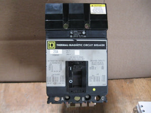 SQD FH36020 BREAKER 3P 600 V Refurbished