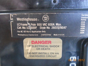 LC3600 WESTINGHOUSE 3P 600 AMP BREAKER 600 AMP RATING PLUG  RECON