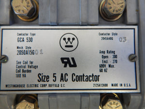 GCA530 WESTINGHOUSE SIZE 5 CONTACTOR 480V COIL NEW SURPLUS